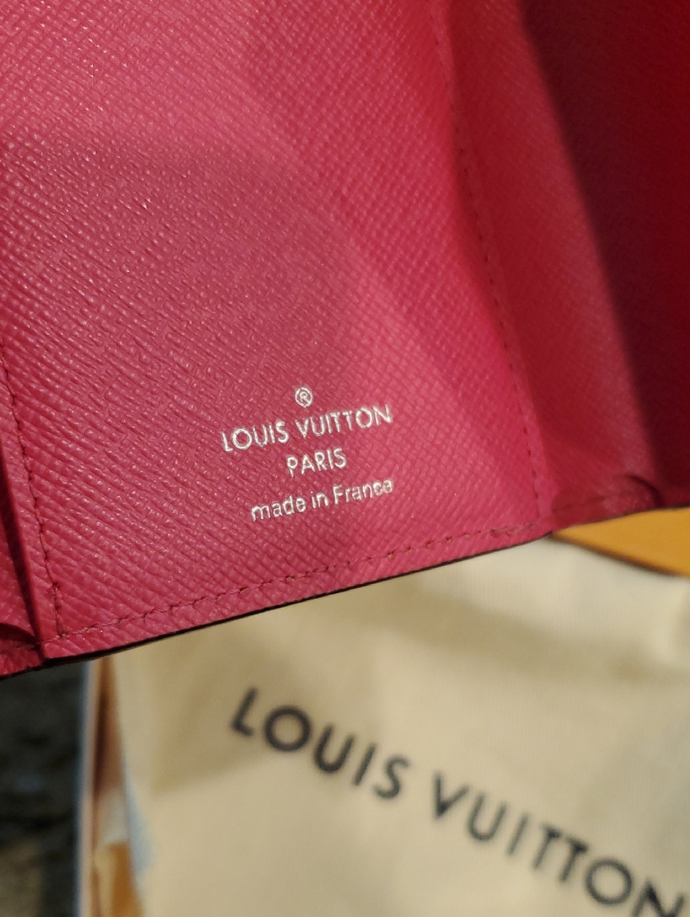 Louis Vuitton Epi Compact Victorine Wallet in Indigo / Hot Pink ... Excellent - Picture 10 of 13